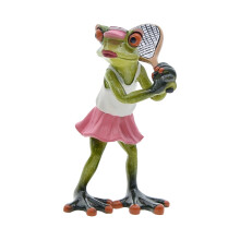 Statue de grenouilles mignonnes pour amoureux de Tennis,-2