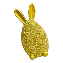 Miniature Resin Easter Bunnies Ornament with Rose Design-1