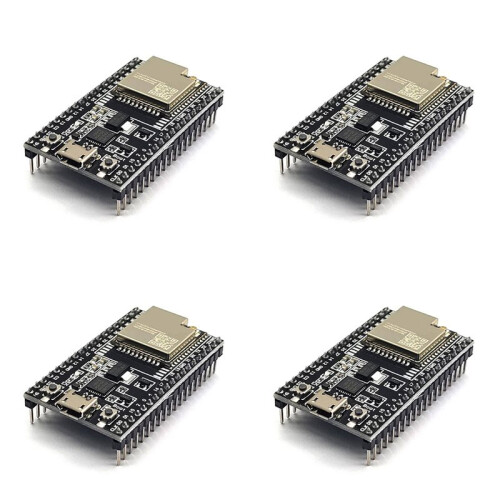 4X ESP32-DevKitC Development Board ESP32 Base Plate Can Be Equipped with WROOM-32U WROVER Module and Antenna