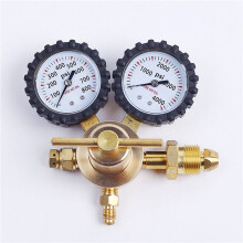 2X Nitrogen Regulator with 60In Hose for HVAC Purge, CGA580 Inlet Connection and 1/4In Male Flare Outlet Connection