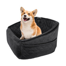 Portable Dog Car Boosting Seat CushionFor Small Breeds-Black