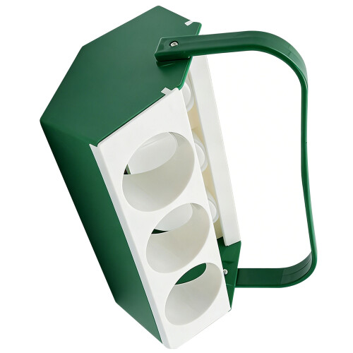 Modern 6 Slot Liquid Container Box With Ice Section And-Green