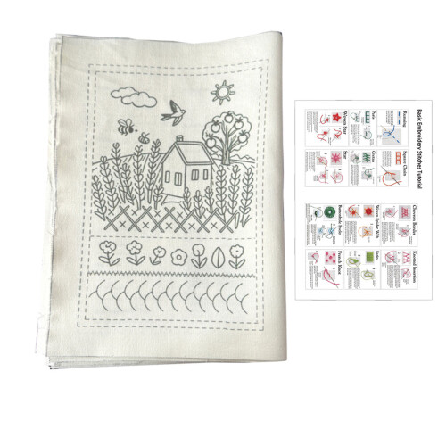 Complete Needlework Book Sewing Books Includes Fabric-Set A