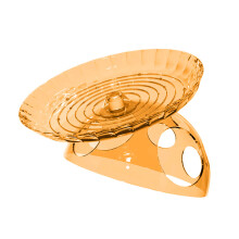 Ergonomic Flying Saucers Wheel Large Diameter-oranges color