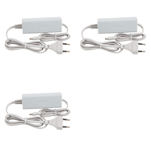 3X Replacement AC Power Supply Adapter Gamepad Controll Power Charger for  WiiU Game Console EU Plug