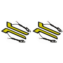2Pair High Power L-Shape COB DRL Car LED Daytime Running Lights Fog Lamp White DC12V