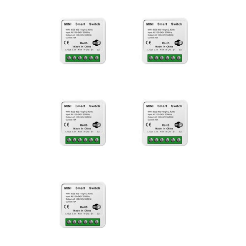 5X Tuya 16A  Wifi  DIY 1-Way Remote Control Timer Relay Automation for  Life Work