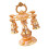 Wine Goblet Set Metal Tone Drinkware Ensembles-Golden White 1