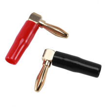 [20 Pack] Hi-End Copper Right Angle/90 Degree Screw Type Banana Plug / Speaker Cable Connector [Banana de L]