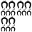 15Pack First Responder Deurstoppers, Deurklem voor Wetshandhaving, Hulpdiensten, Zwarte Deurstoppers Wig 1