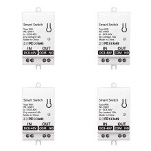 4X Tuya WiFi Dry Contact Module 10A Home Universal DIY Breaker Relay Work with Life Alexa 8-40V