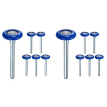 12Pc Nylon Garage Door Rollers, 1.8in/46mm Quiet Garage Door Wheels, High Load 6200zz 8 Balls Sealed Precision Bearing B