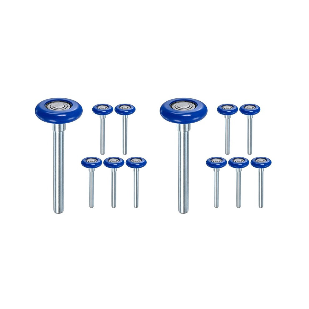 12Pc Nylon Garage Door Rollers, 1.8In/46Mm Quiet Garage Door Wheels, High Load 6200Zz 8 Balls Sealed Precision Bearing B 4714239703781