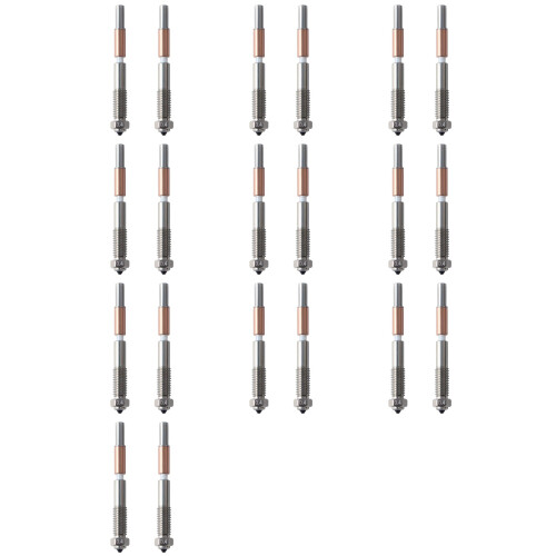 20Pc for QIDI Plus4 Bimetal Nozzle Quick Removal Ceramic Insulation Integration 0.4mm Nozzles HighTemperature Resistance