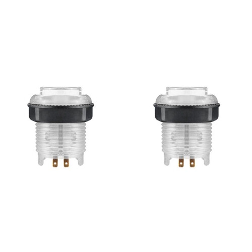 2PCS Illuminated Led Push Button 28mm Nut with 4Pin Light Cable for Zero Delay Board Arcade Game Machine Parts White