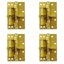 4X Bisagras de Cierre de Puerta Automático para Armario, Bisagras de Resorte Desmontables Multifunción, Cierre de Puerta de Posicionamiento, Dorado
