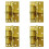 4X Automatic Door Closer Hinges for Cabinet Wardrobe Multi-Function Detachable Spring Hinges,Gold 1