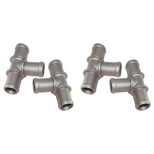 4Pcs 3/4in X 3/4in X 3/4in Car Tee Coolant Heater Hose Connectors Fittings Adapters High Quality Auto Accessories
