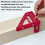 3X Woodworking Carpenter Square Hole Scribing Ruler Measuring Ruler with Angle Pin Construction Precision 6