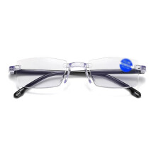 Rimless Blue Light Blocking Reading Glasses for Men 4.00x Magnification Lightweight Durable Frame