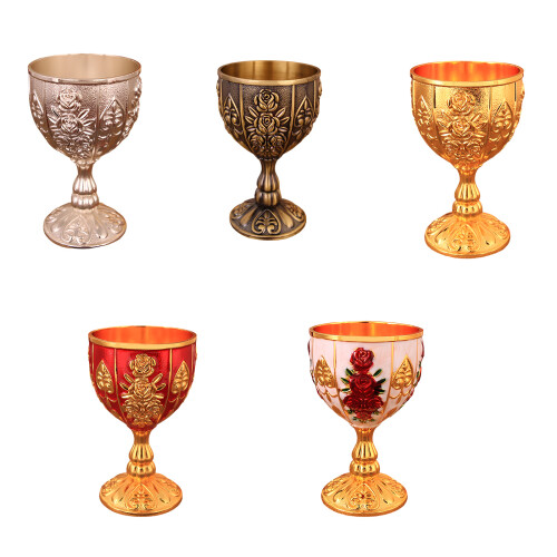 Comfortable Grip Wine Goblet Handcrafted Hammered-Qinggu 1