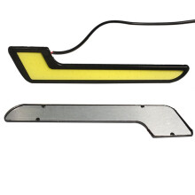 2 Paire Haute Puissance en Forme de L COB DRL Voiture LED Feux de Jour Antibrouillard Blanc DC12V