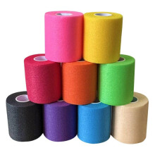 Athletic Pre Wrap 9Pack 2.75in x 12yd Sports Underwrap Tape, SkinFriendly, Easy Tear, Multicolor
