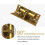 5X Automatic Door Closer Hinges for Cabinet Wardrobe Multi-Function Detachable Spring Hinges Positioning,Gold 3