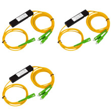 3X SC/APC 1/2 Glasvezelsplitter, Glasvezel-Pigtailsplitter, Dubbele Vensterkoppeling voor Glasvezelcommunicatiesysteem