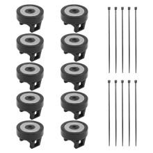 20 Pcs Magnetic Cable Holder Tie Mount Nylon Ties Base with Stable Wire Fixing Zip Cable Tie Mount Black
