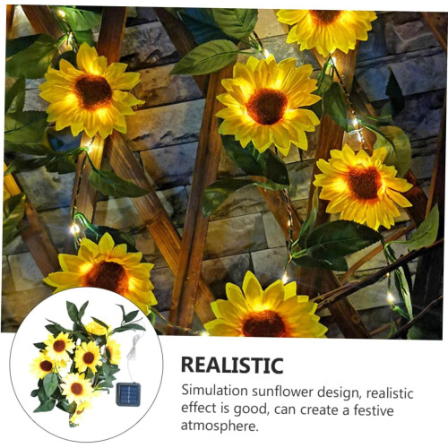Solar Sunflower Vine String Light LED 2