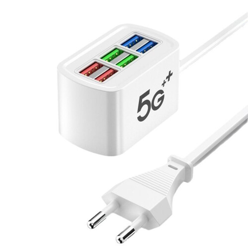 3X USB Power Strip Phone Charger Adapter MultiPort  Socket Wall Charger for   Socket HUB EU-PLUG 1