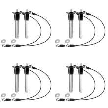 8 Pack 304 Stainless Steel Quick Release Pin  Locking Pin with Push Button Round Handle Lanyard Usable Length 30mm