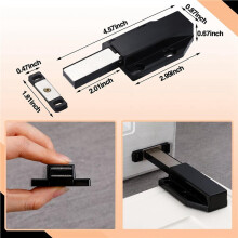 16 Pack Magnetic Push Heavy Duty Push to Open Cabinet Hardware Push Release Magnets Touch , Black
