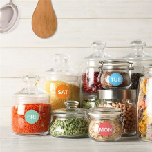 Autocollant 7 Jours de la Semaine, Étiquettes de Rotation des Aliments Rondes de 1 Pouce - 3500 Autocollants de Date pour Contenants Alimentaires (7