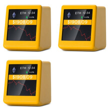 3X New 2.4G WiFi Crypto Tracker Crypto Price Displayer 300 Major Cryptocurrencies Can Be Switched Freely for NerdMiner C