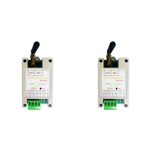 2X RT4AE01 868M Wireless Transceiver Serial Data Long-Distance Transmission Module for PLC Relay Meter Reading Sensor 1