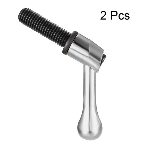 6pcs M12 X 40mm Handle Adjustable Clamp Lever Threaded Button Ratchet Male Threaded Stud Knob Lock 2
