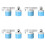 8pcs Automatic Float Valve Water Level Control  Horizontal Inflow Installed Inside Tower Tank Side Water Inlet 1