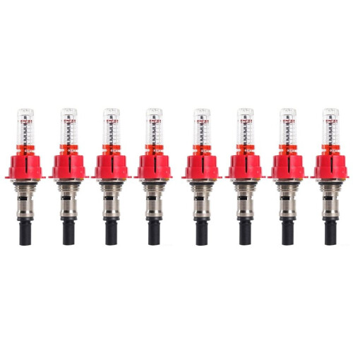 Underfloor Heating Manifold Flow Meter-Regulator Precision Heat Control Device(3/8 X 8pc)