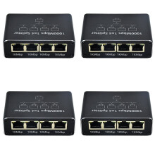 4X Gigabit Netwerksplitter 1-Naar-4 Netwerkkabelsplitter RJ45 Netwerkpoort Ethernetsplitter Geschikt voor PC Laptops