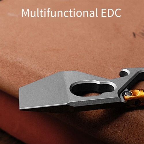 Multi-Function Keychain Pry Bar Titanium Alloy  EDC Portable Open Delivery Tool Bottle Opener 2