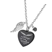 Sentimental Pet Memorial Pendant Necklace for Departed-Black