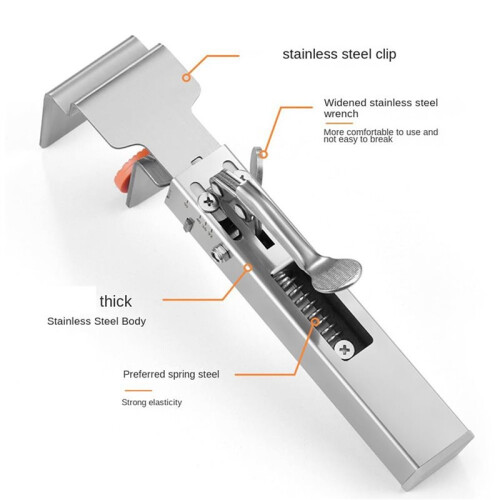 3X Adjustable Drawer Fixing Clamp, Universal Drawer Panel Front Installation Clamps Fixing Clips with Replaceable Clip 1