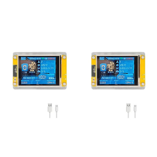 2X 1010KH/S NMMiner NerdMiner Bitcoin Crypto Solo Miner 2,8 Polegadas  Display NerdMiner Atualizado 1010KH/S Harshrate