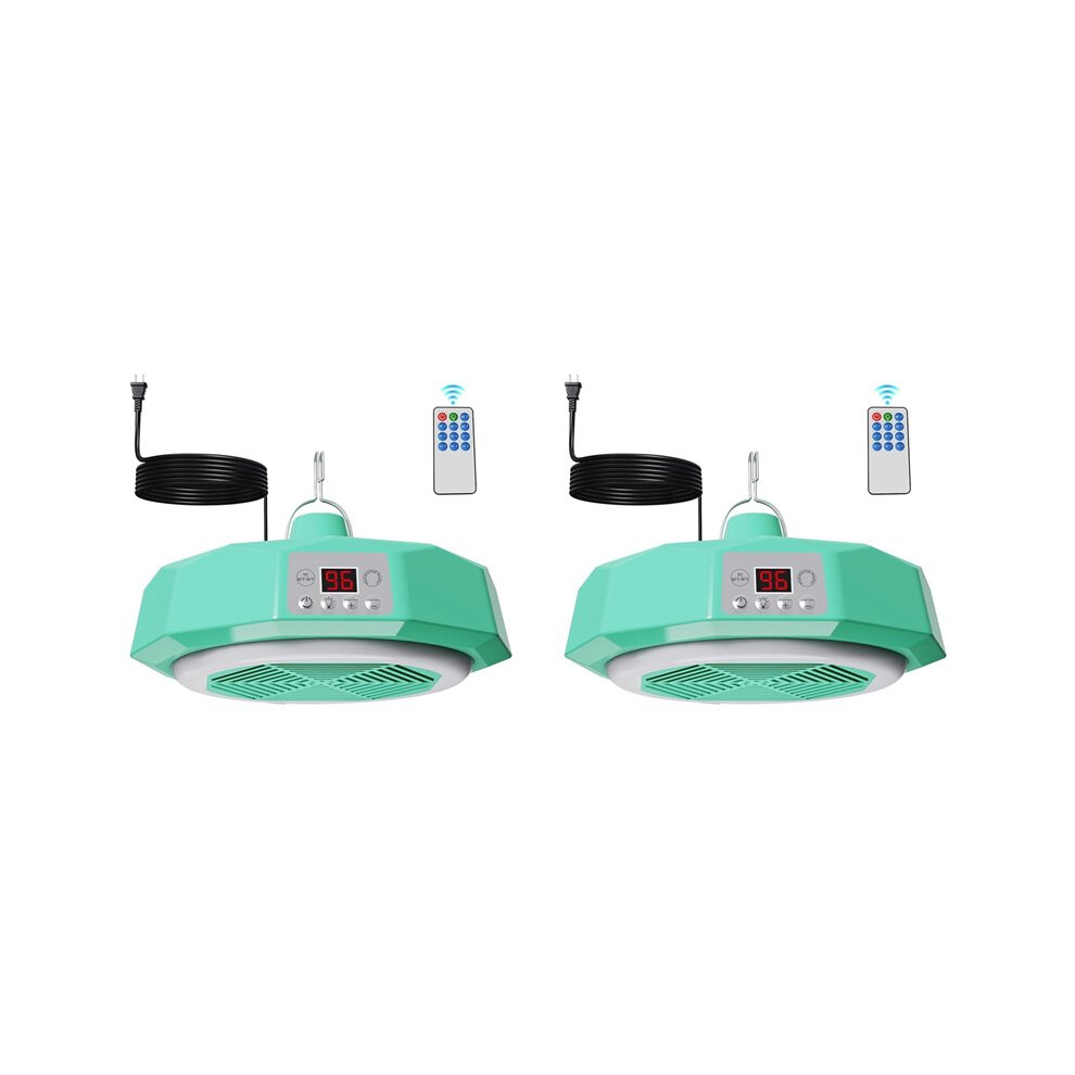 Semoic 2X Chicken Coop Heater For Winter, Chicken Heater Built-In Lamp, Safety Thermostat Control, Overheat Protection Eu Plug