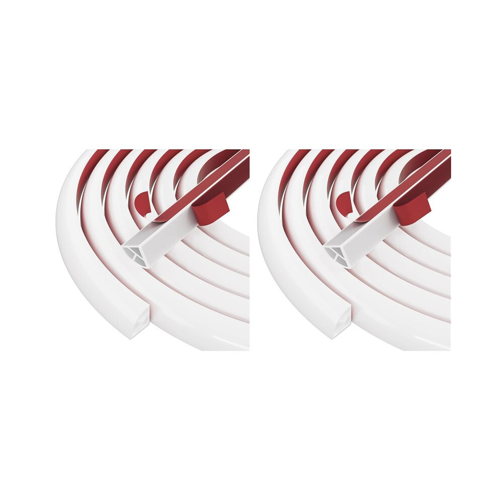2X Flexible Quarter Round Molding Bendable Molding Trim,Peel And Stick Silicone Rubber Trim For Floor,Tub,Cabinet 6031076948150