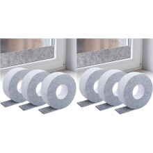 6 Rolos de Fita Absorvente de Condensação para Janelas de 4,5 mm, 4,5 Pés X 3,1 cm, para Prevenção de Condensação de Água e Umidade