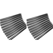40pcs Plastic 30-Hole Loose Leaf Binders Ring Combs 85 Sheets Capacity for DIY Notebook Album Black
