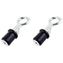 2st 25 mm Aftapplug voor Boten, Verstelbaar, Vastklikbaar, Roestvrijstalen Aftappluggen, Accessoires voor Speedboten, Kajaks en Motorboten